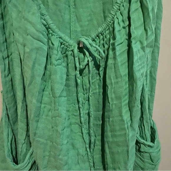 New! Free People free-est Knot It Up Low-back Jumpsuit in Green 28072 - Picture 9 of 13